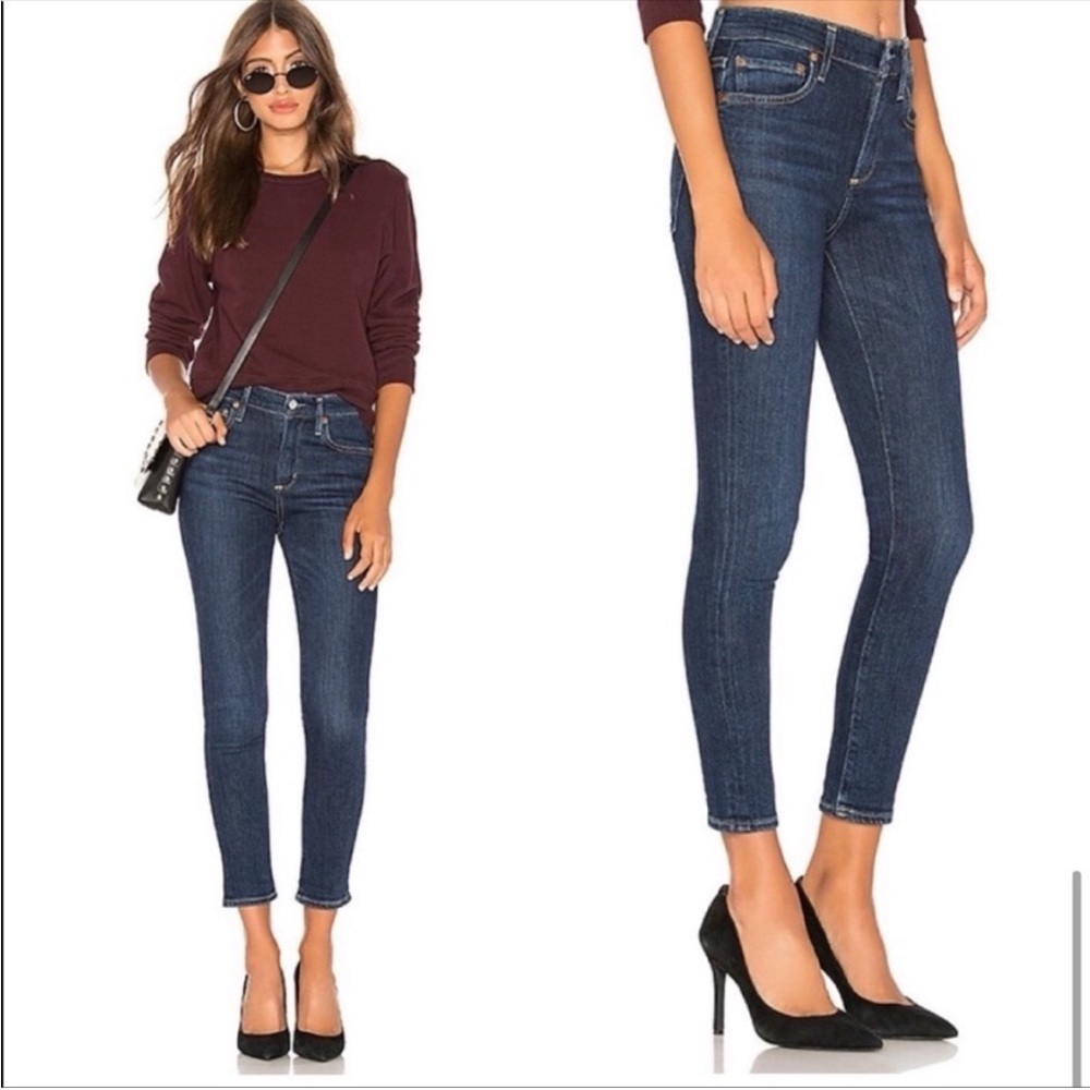 AGOLDE Women’s Jeans Sophie High Rise Skinny Size 24 Soleil‎ A003B-2023